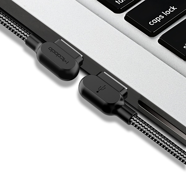 McDodo Lightning-kabel med vinklad design och LED