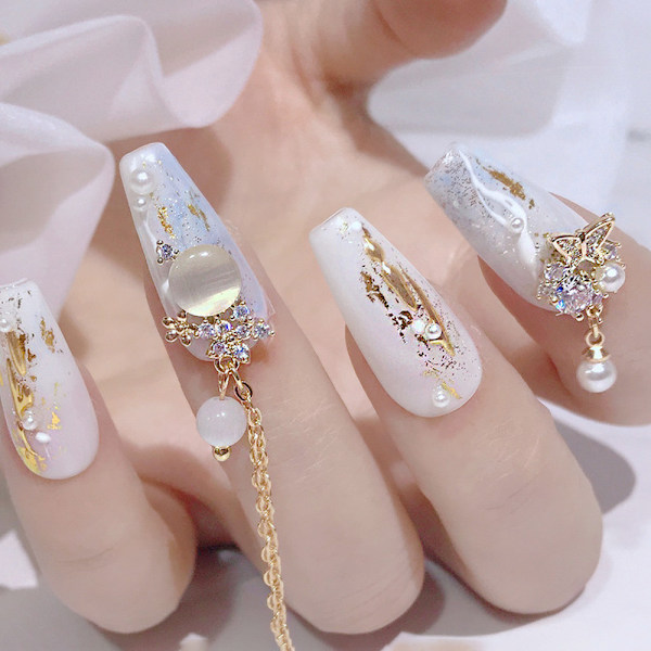 12 st 3D nagelberlocker dingla nagelrhinestone glas nagelkristaller