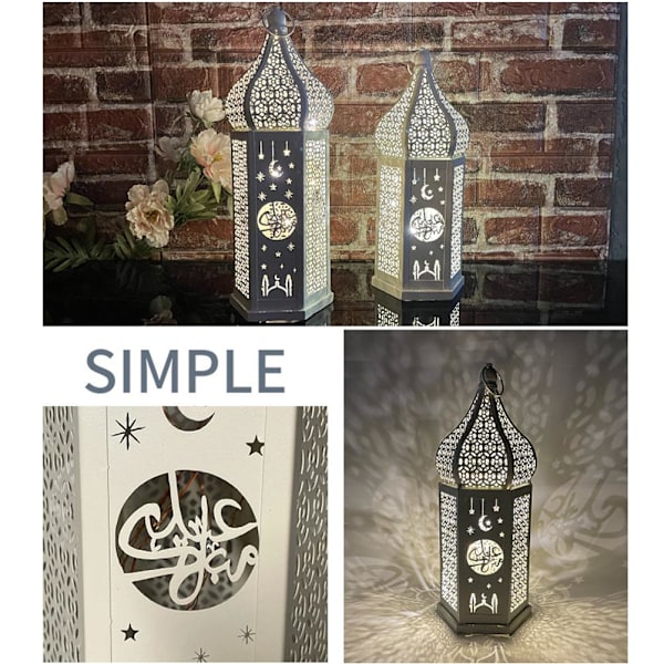 Ramadan LED-smideslykta Eid vindlykta för sovrum