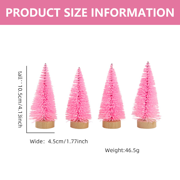 Mini Christmas Trees for Christmas Decor, 4Pcs Artificial
