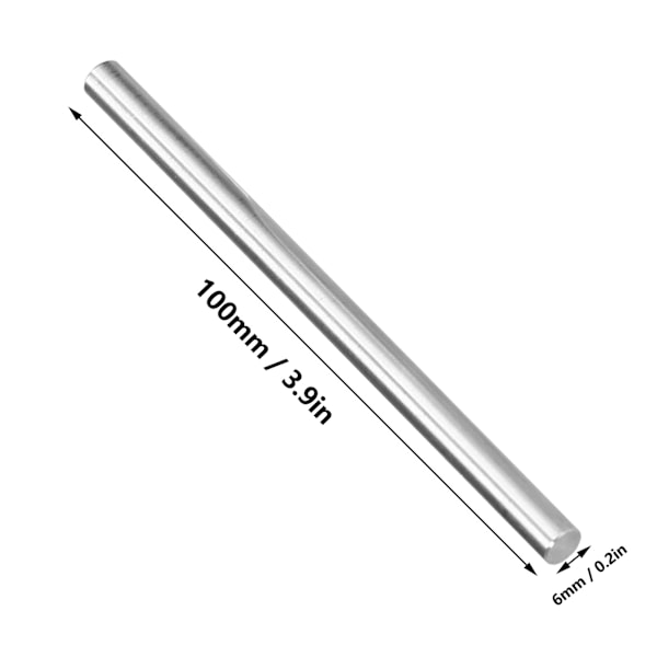 5 st. Rostfritt Stål Rund Stång Rak Axel Bar 6mm Tillbehörssats Kit för Robot Leksak DIY4100-0006-0100