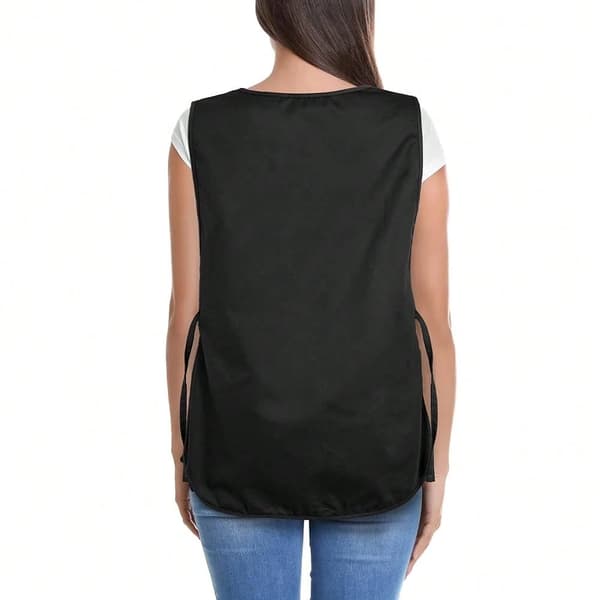 Förkläde med 2 fickor, smock, vanlig storlek 72,4 cm x 47 cm, svart, 2-pack