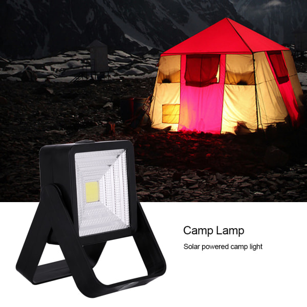 15W USB-laddningsbar solcellslampa LED-ljus bärbar utomhus