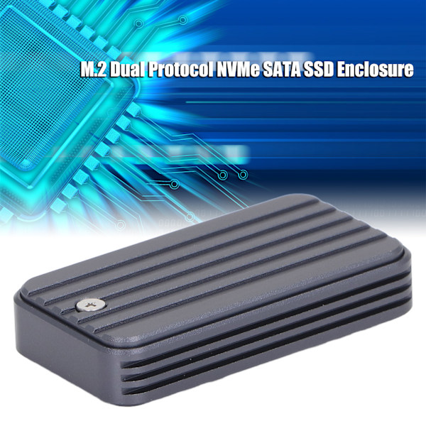 NVMe SATA SSD-kabinett 2TB 10Gbps Dubbelprotokoll USB 3.1 Gen2 Aluminiumlegering Typ C SSD-kabinett för M.2 2230