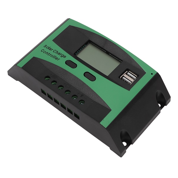 Solarladdningsregulator, Funktionell LCD-skärm Lättläst med Realtidsdetektering, 12V 24V Automatisk Identifiering, Säker att Använda av Flera