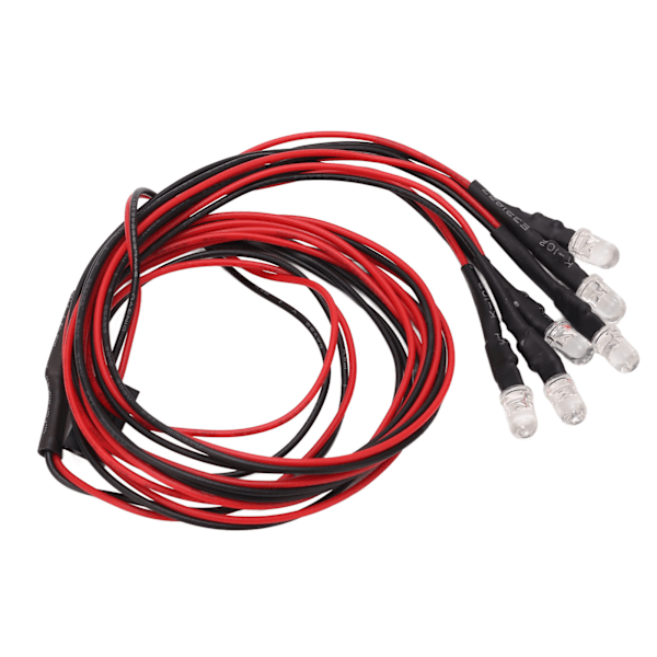 RC Bil LED Ljus Kit, Ideal Ersättning för 1/10 Skala Modeller Med Premium Material, Lätt Att Använda, Silver Metall Lampskärm för Autentiskt Utseende
