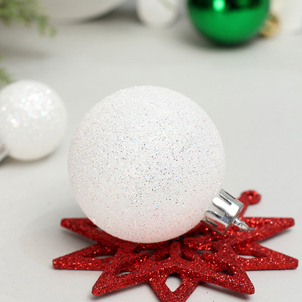 58pcs Christmas Tree Hanging Ornament Set Colorful Shatterproof