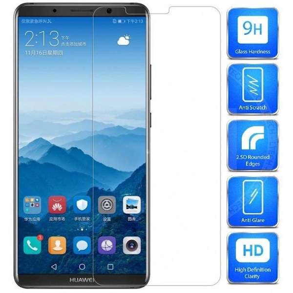 Mate 10 Lite Härdat glas 0.26mm 2.5D 9H Transparent
