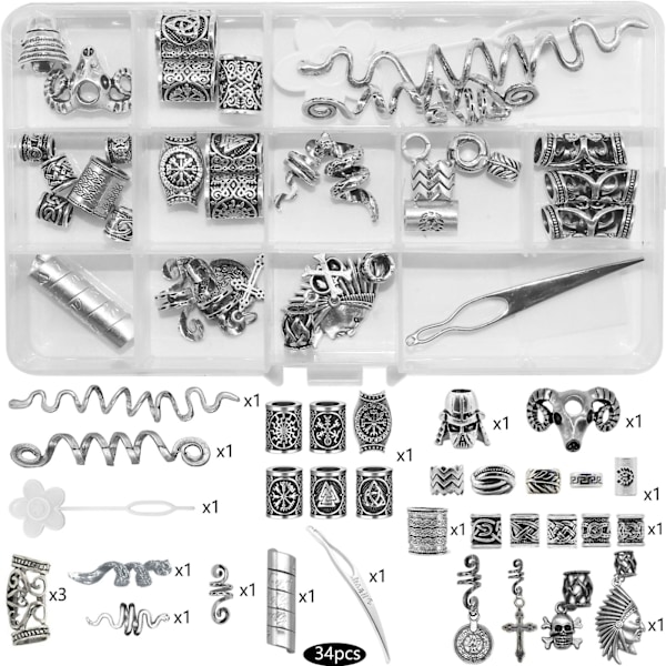 Antika Silver Tibetanska Legeringspärlor, Hög Kvalitet Hållbara & Rostfria För Smyckestillverkning För Män Och Kvinnor, Portabel Design Lämplig För Flera