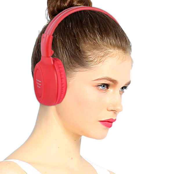 BS‑862 Trådlöst Bluetooth Headset Super Bass Stereo Surroundljud Portabla Tillbehör Röd