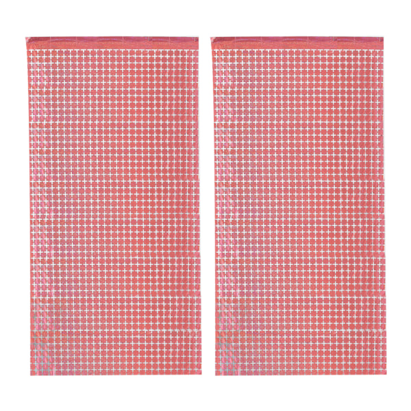 2Pcs Square Foil Fringe Backdrop Curtain Backdrop for Birthday,
