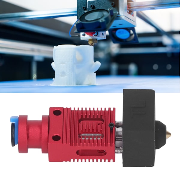 Extruder Hotend Kit Aluminiumlegering Mässing Extruder Hotend för Ender 3 S PRO 3D-skrivare Röd