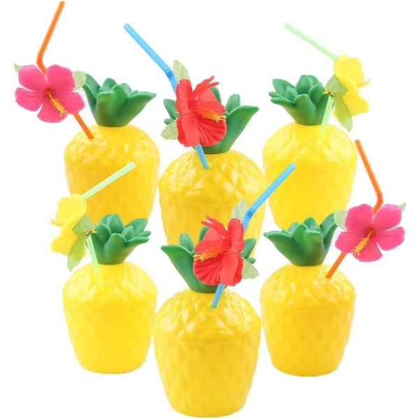 Hawaii Fest Plast Ananas Drink Luau koppar Med