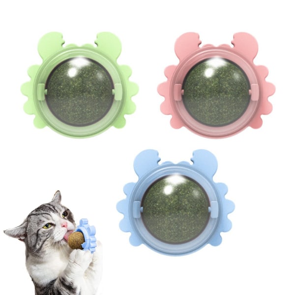 Kattmyntaboll Leksak Krabba Kattmyntabollar för katter Vägg 3-pack kattnypor