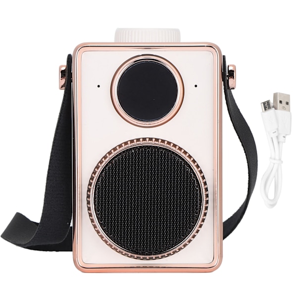 Bluetooth Högtalare ABS Mini Retro Gammaldags Trådlös Portabel Bluetooth Högtalare (Vit)