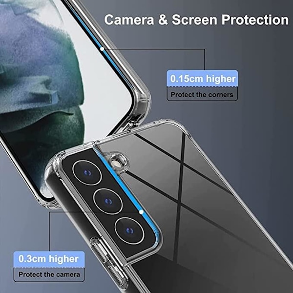 Samsung Galaxy S22 Transparent TPU Skal fodral mobilskal Transparent