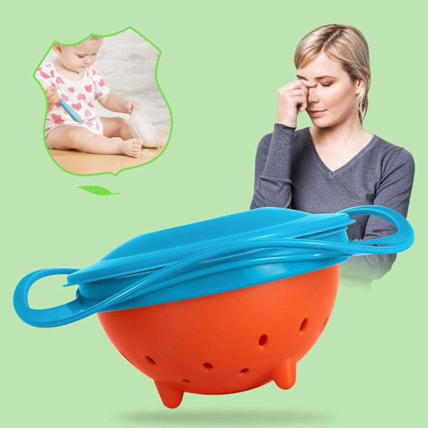 Gyro Bowl Anti Spill Bowl Smooth 360 Degrees Dining Entertaining, Bowl Sets,Toddler Bowls, Non Spill Feeding Toddler, 360 Rotation Gyroscopic Bowl