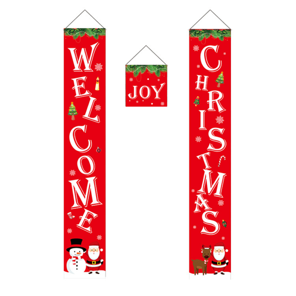 Christmas activities decoration, couplets hanging flags curtain