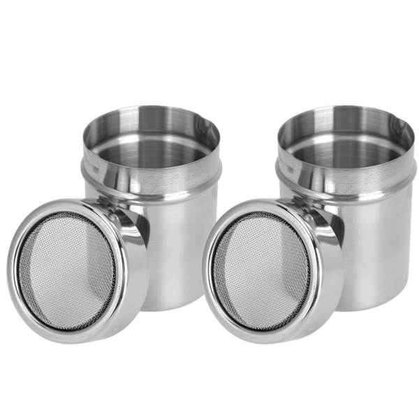 2 st pulverdoserare 304 rostfritt stål kaffesugarpeppar