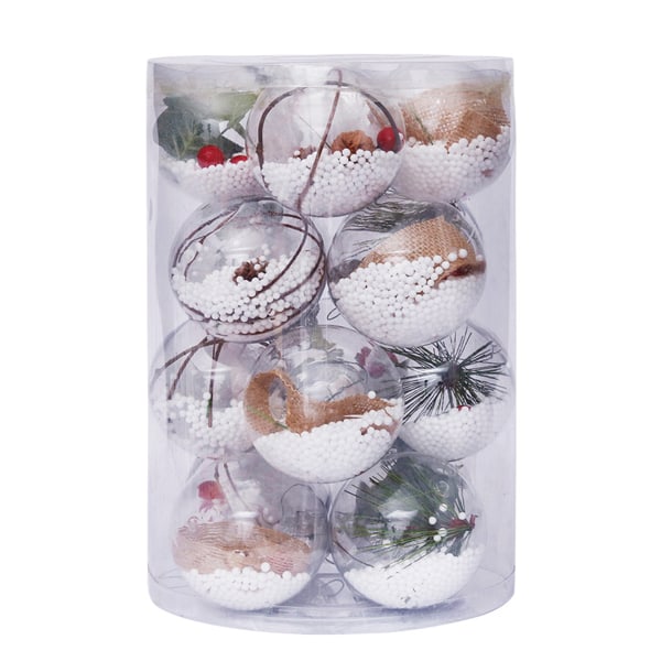 16Pcs Christmas Transparent Ball Prom Decorations Christmas