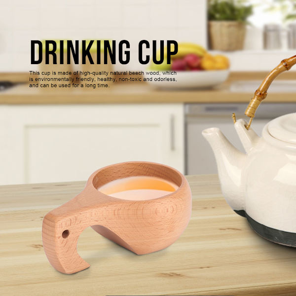 Handgjorda bokträkoppar Kuksa Kaffe Te Kopp Elefant Vatten