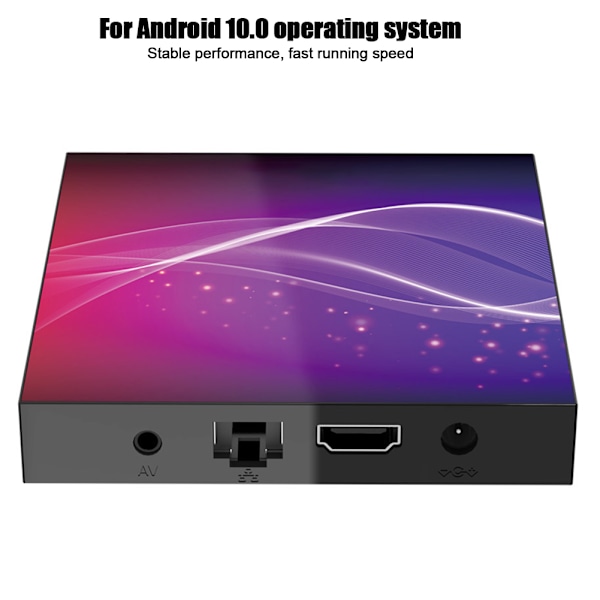 H10 Internet TV-box för Android 10.0 6K Bildkvalitet 4K Högupplöst CPU H616 AC100-240V 4 + 32 Prise AU