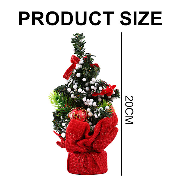 1pcs Mini Christmas Decoration 20cm Tree with Ornaments