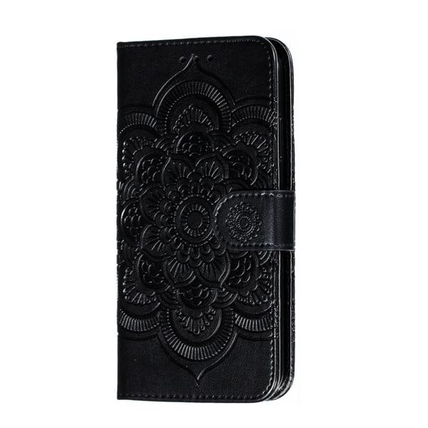 iPhone 11 - Sun Mandala Plånboksfodral - Svart Black Svart