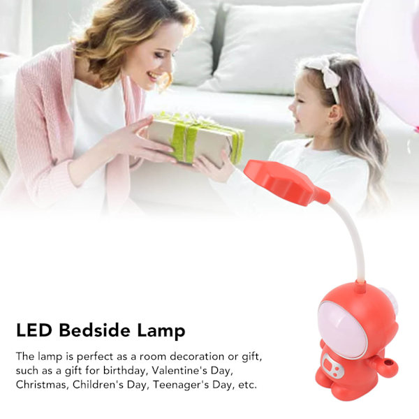 3W LED-sänglampa USB-laddning Ögonskydd Unik form