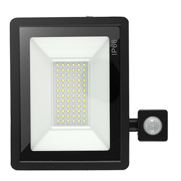 Human Sensor LED-strålkastare 50W IP66 Vattentät 6000K Utomhus