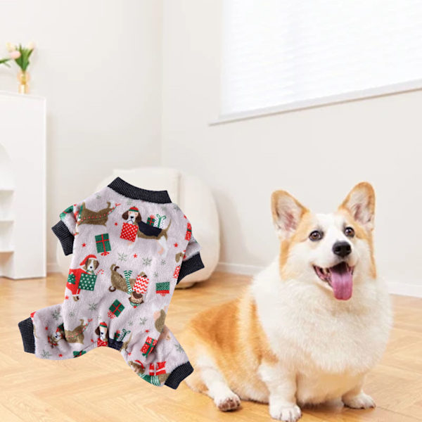 Hundkläder Mjuk Plysch Vinter Tröja Valp Tröjor Elastisk Krage Manschett Förtjockade Husdjurströjor Valp S