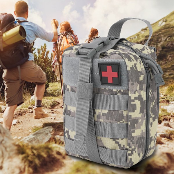 ACU Camo Taktisk Ficka, Slitstark Tredelad Design Med Vattenresistent Skydd För Snabb Första Hjälpen