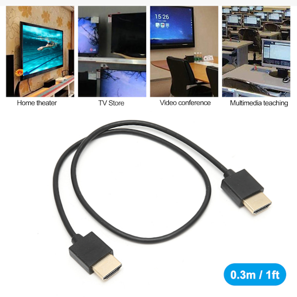 HD Multimedia Interface till HD Multimedia Interface Överföringskabel för TV OS / HDTV / Xbox / PS4 / PS3 / Projektor 0.3M