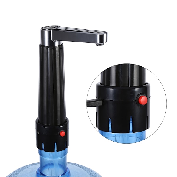 Bärbar Vattendispenser, USB-laddningsbar Automatisk Dricksvattenpump för 5 Gallon & Universalflaskor, Säkert Material ABS-skal Livsmedelsgodkänd Silikon