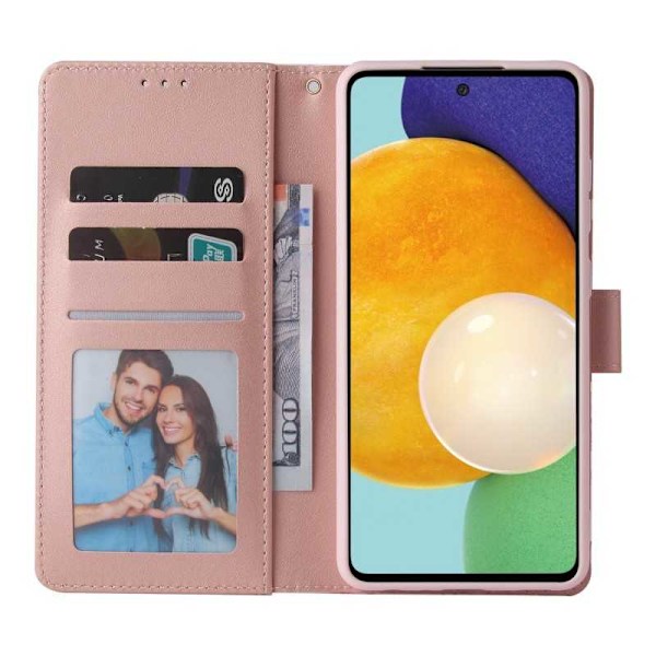 Samsung A52 4G/5G Trendigt Plånboksfodral Sparkle 4-FACK Rosa