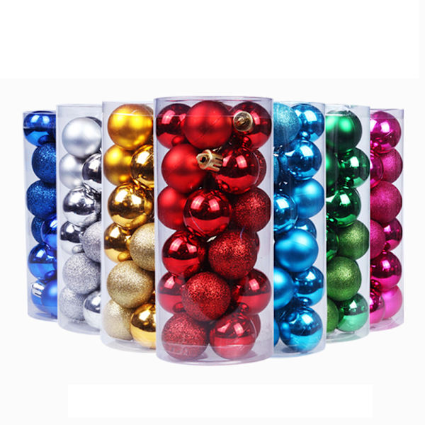24 Pieces 6cm Shatterproof Christmas Ball Ornaments for Xtmas