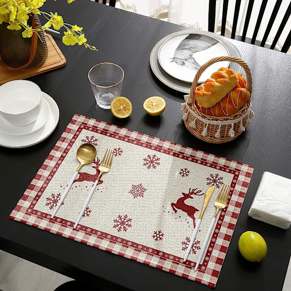 Placemats for Dining Table,Heat Insulation Washable Table Mats