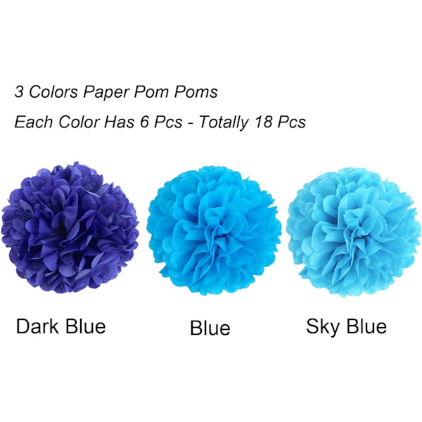 Cocodeko 18 Stück Seidenpapier Pompoms Blumen Ball Dekorpapier