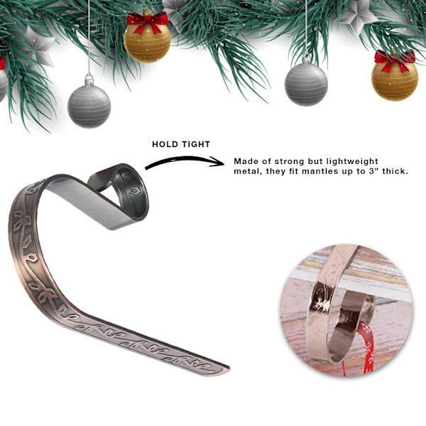 Christmas Stocking Holder, Fireplace Hooks Hanger,  for Party