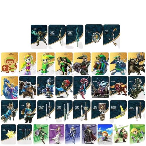 Lot om 38 The Legend of Zelda, NFC-spelkort, kompatibel med