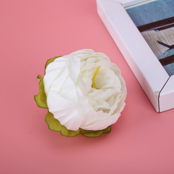 10 st konstgjorda pionblommor huvud för DIY bröllop brud