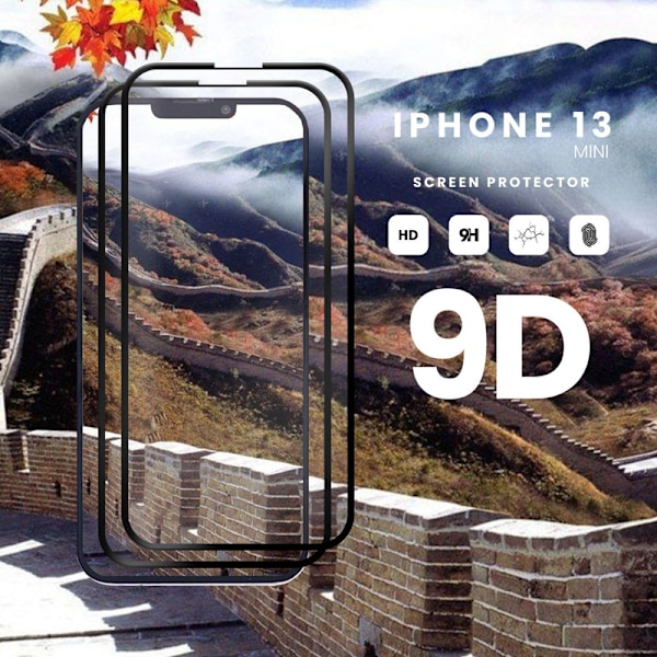 2-Pack iPhone 13 Mini-2Pack Skärmskydd i Härdat Glas 9H  -High Definition