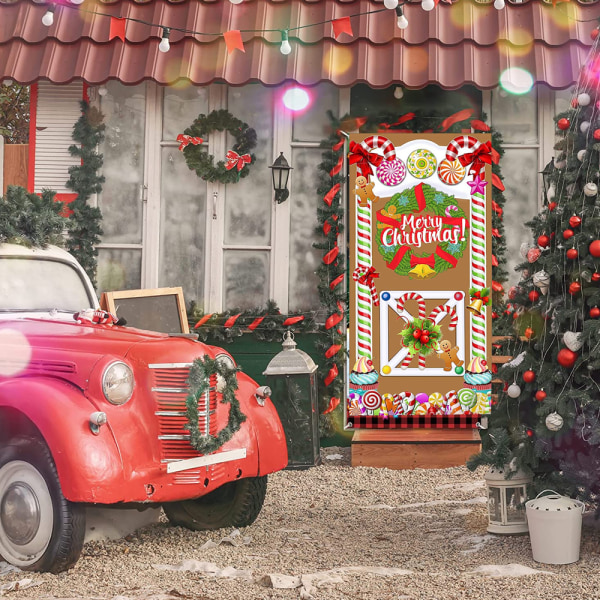 Christmas curtain, party background flags