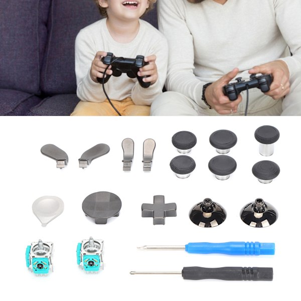 19 i 1 Gamepad Knappset Metall Ersättningsknappar Paddlar med Verktyg för Xbox One Elite 2 Kontroller