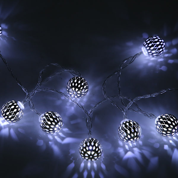 2,5 m 20 LED-boll ljusslinga för sovrum gräsmatta landskap