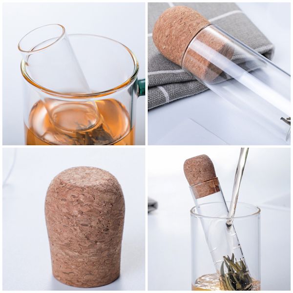 Teinfuser Värmebeständig Glas Tesil Vattenkokare Transparent Te