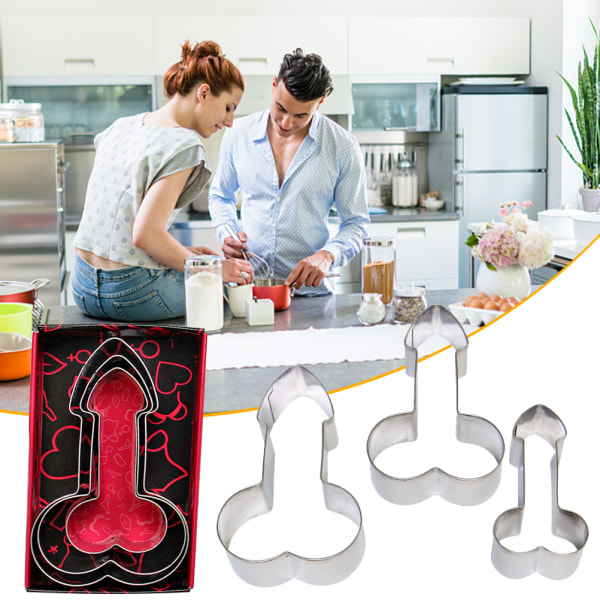 6 st   Mould Funny Rostfritt Stål  Kexform för DIY