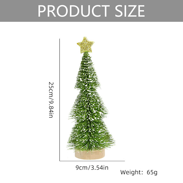 Mini Christmas Trees Decorations Star Green Christmas Trees
