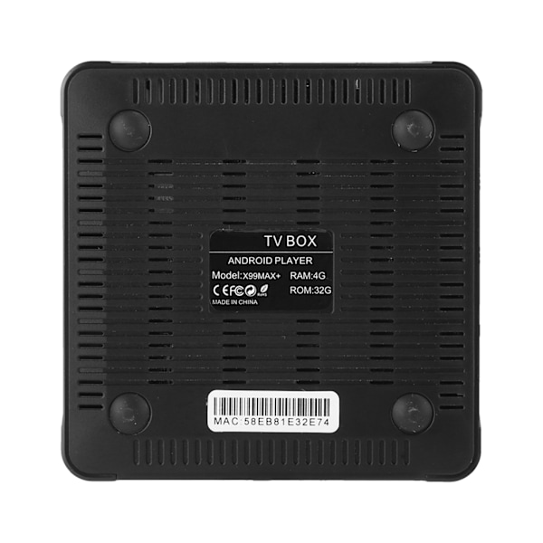 X99 MAX+S905X3 Internet TV-box för Android 9.0 System Dubbelfrekvens WIFI 1000MB 8K4+32GB EU-kontakt