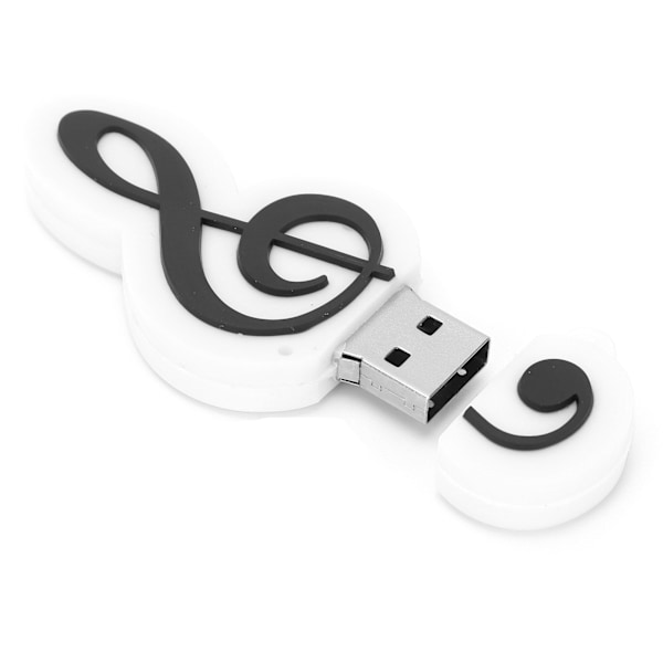 Tecknad U Disk Vit Anteckningsutseende Höghastighets Masslagring Flash Drive Minnesenhet 32GB